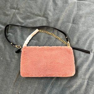 NWOT Like Dreams Pink Plush Fur Handbag Purse